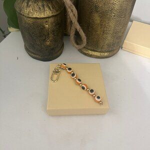 Orange Evil Eye Keychain- new